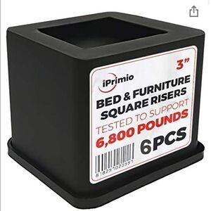 New 3” Heavy Duty Bed and Furniture Risers - set of 6